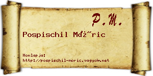 Pospischil Móric névjegykártya